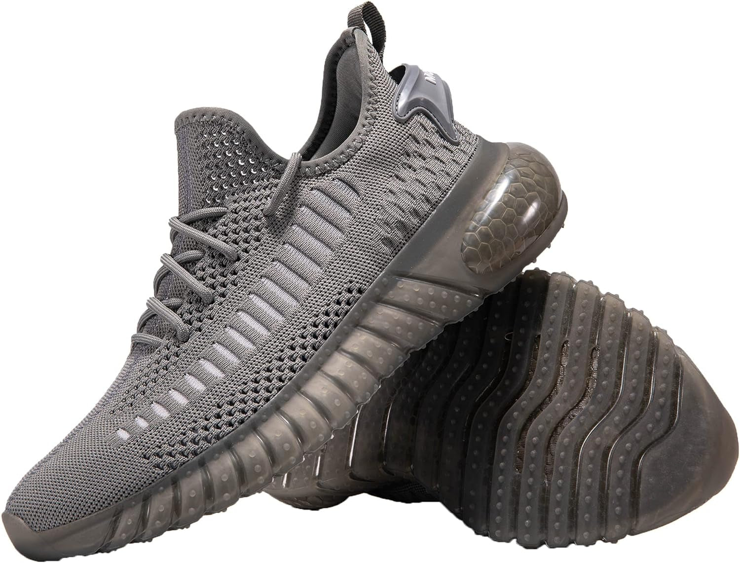 Men'S Athletic Walking Shoes Outdoor Running Shoes Slip on Fashion Sneaker Darkgrey 13