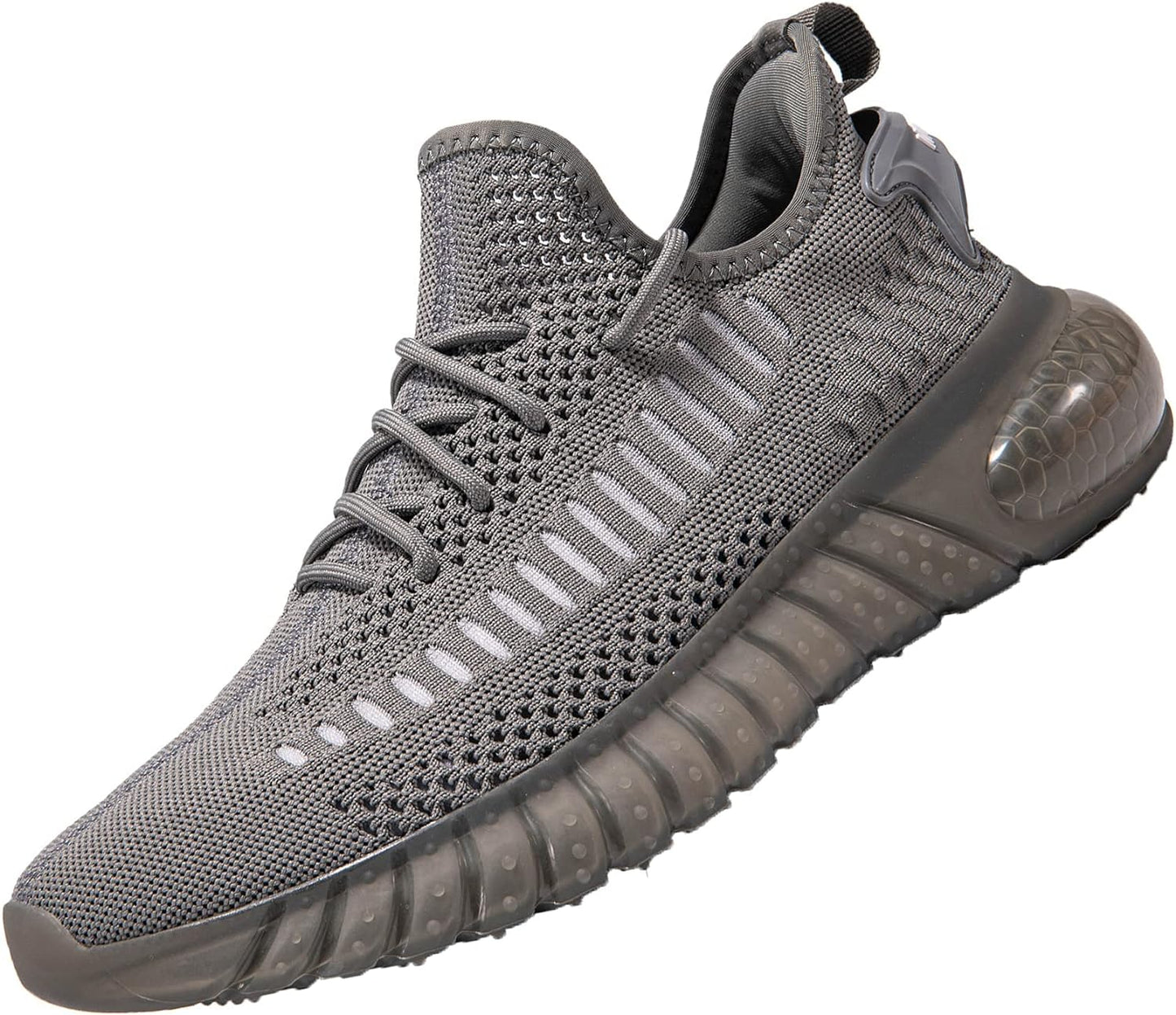 Men'S Athletic Walking Shoes Outdoor Running Shoes Slip on Fashion Sneaker Darkgrey 13